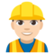 Construction Worker - Light emoji on Emojione